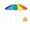 8FT Portable Beach Umbrella with Sand Anchor and Tilt Mechanism for Garden and Patio